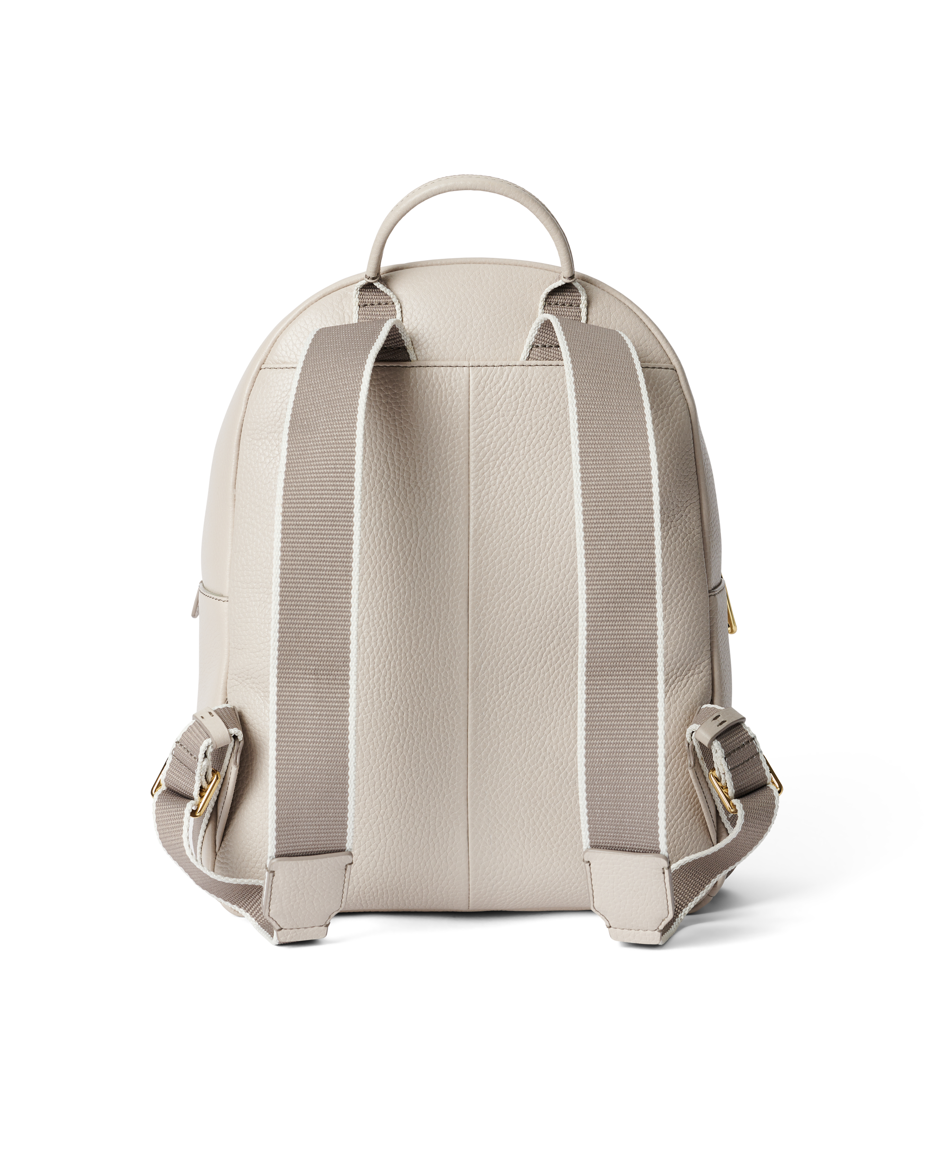 ECCO® Round Pack Pebbled sac à dos en cuir - Beige - Back