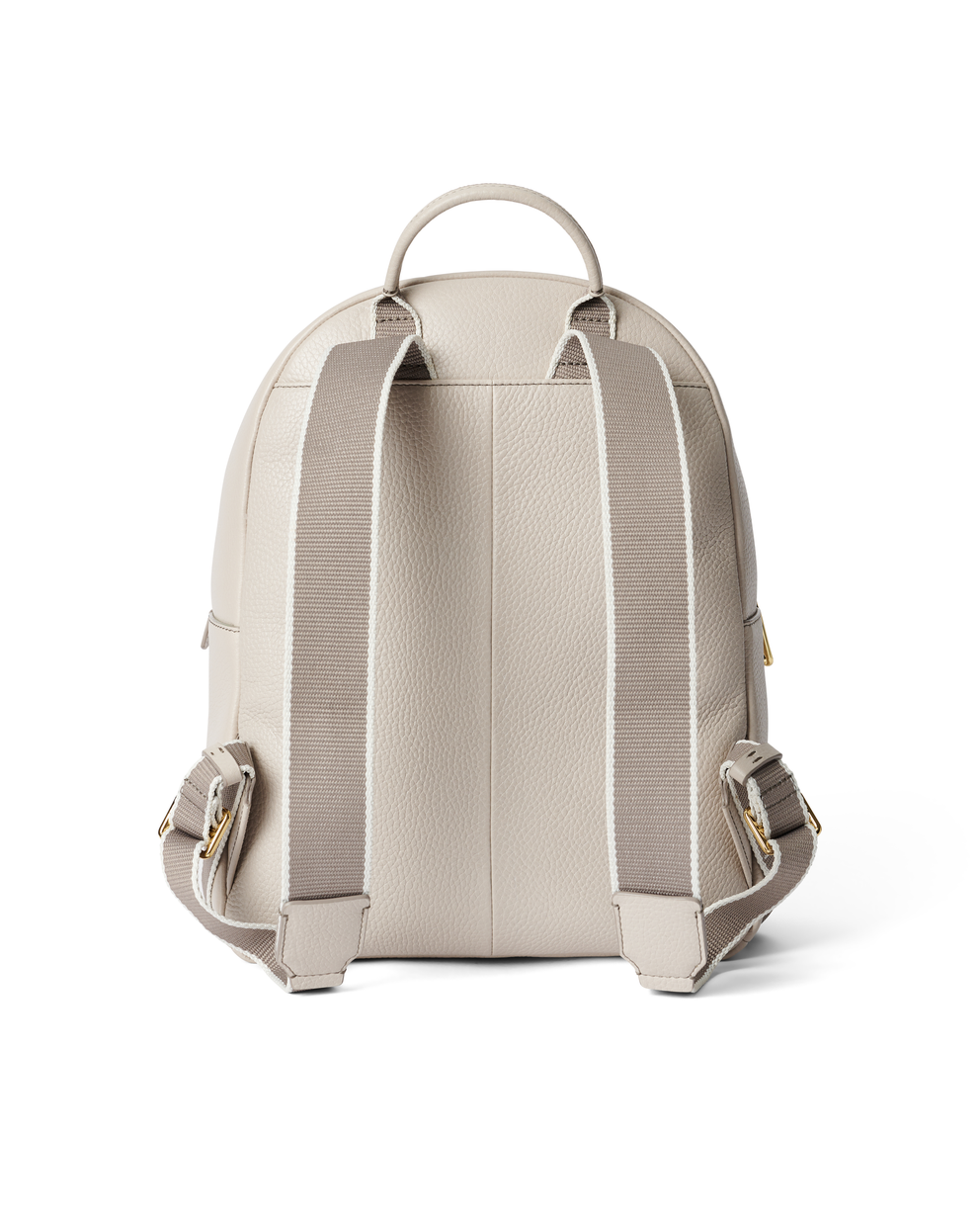 ECCO® Round Pack Pebbled Leather Backpack - Beige - Back