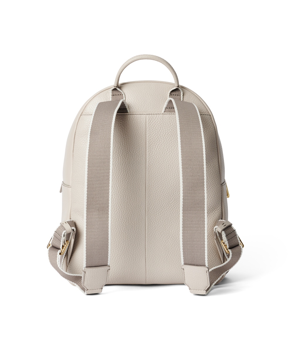 ECCO® Round Pack Leather Backpack - Beige - Back