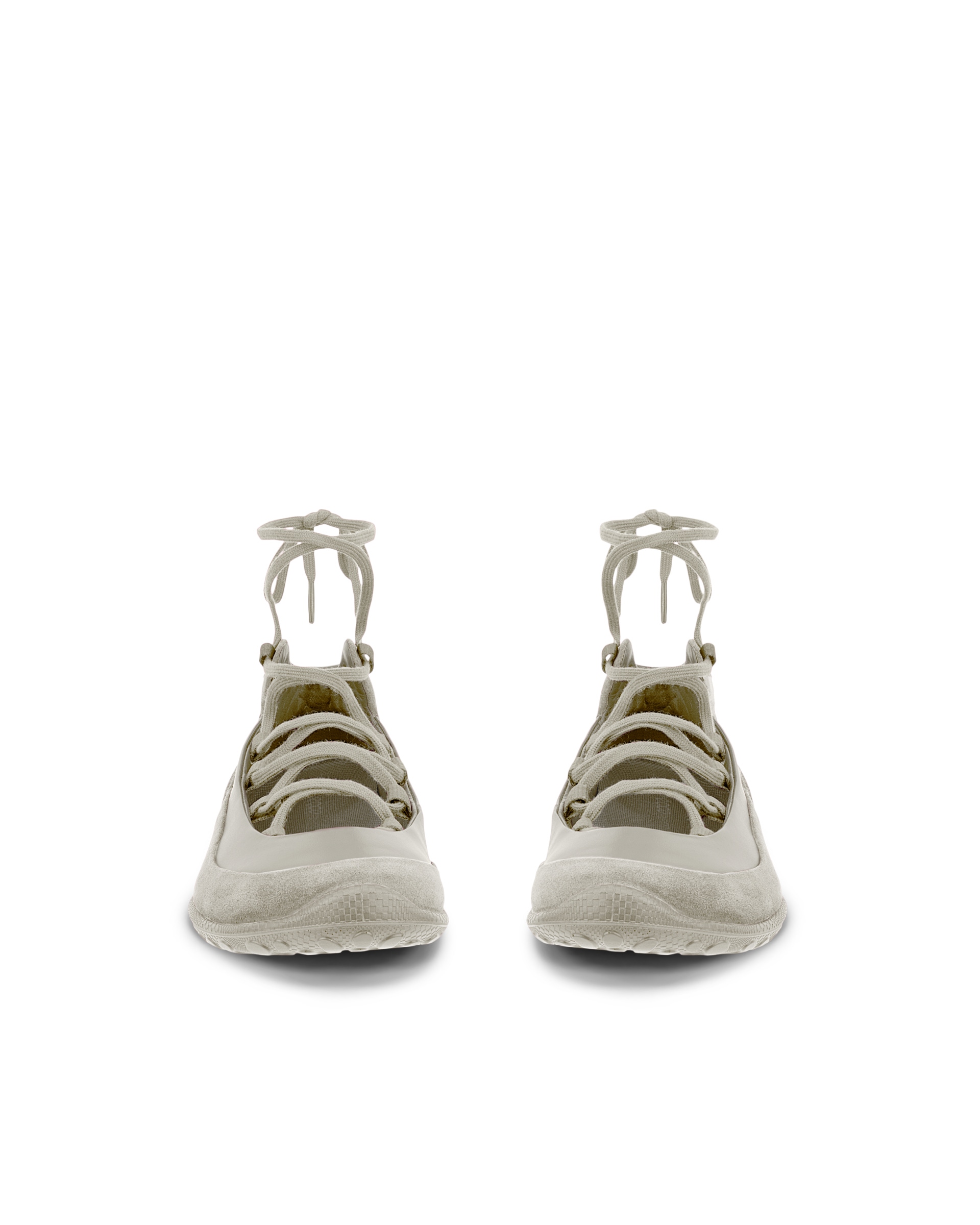 Sabrinas couro mulher ECCO® BIOM LITE - Cinzento - Front pair