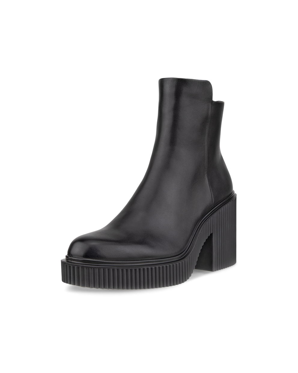 ECCO® Fluted Heel nahast poolsaabas naistele - Must - Main