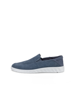 Men's ECCO® S Lite Hybrid Suede Slip-On - Blue - Outside