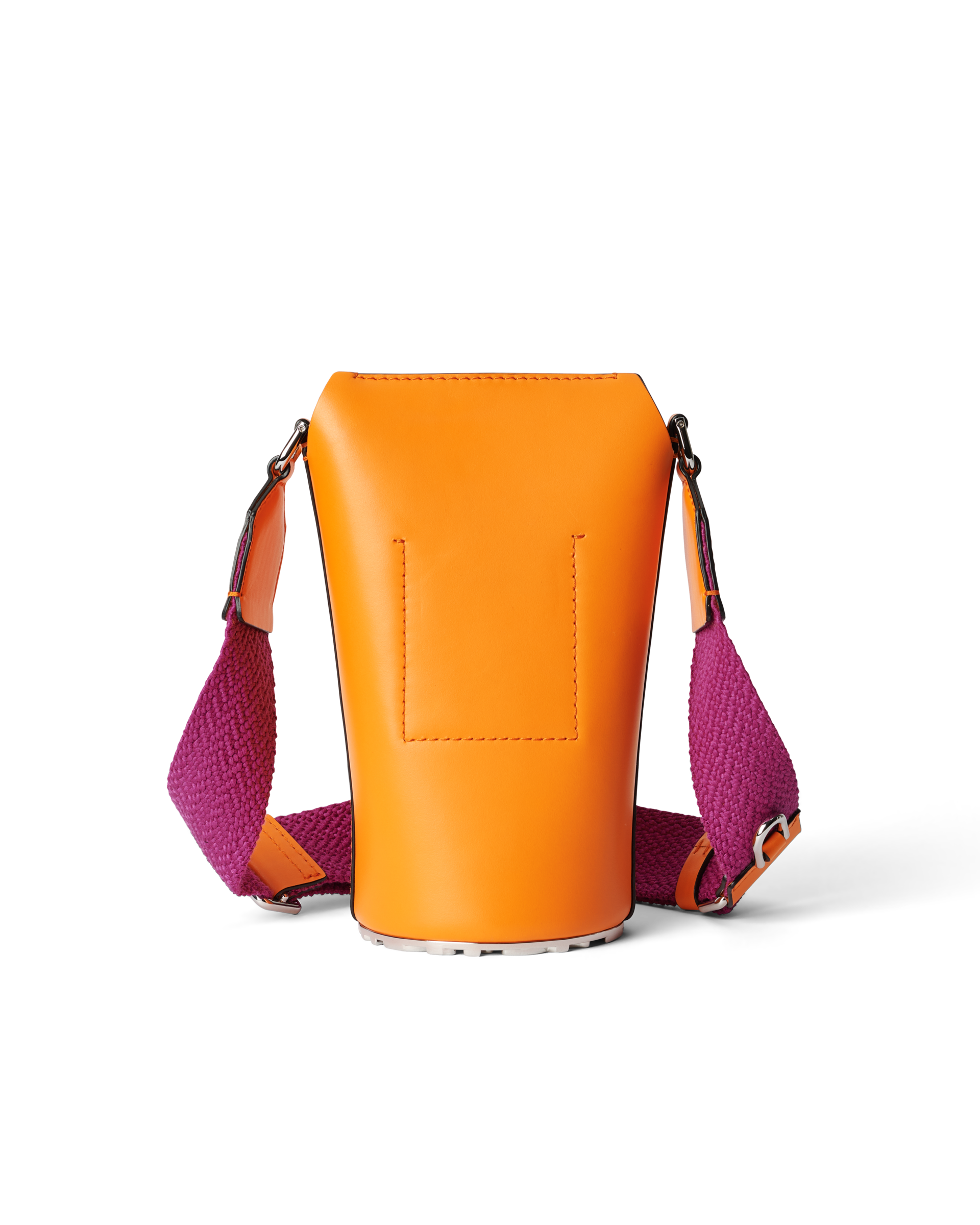 ECCO® Pot Wave Plate Smoother Leather Crossbody Bag - Orange - Back