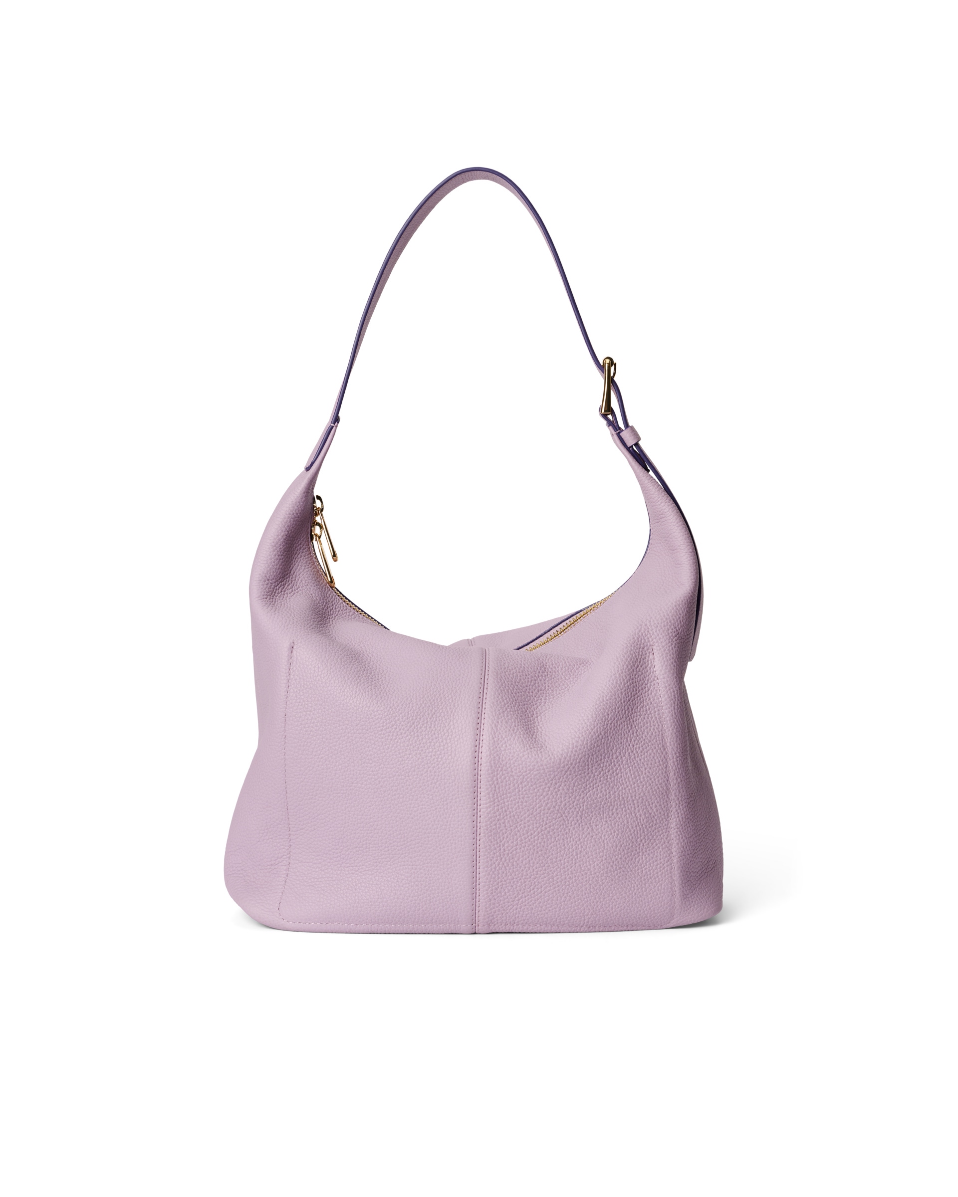 ECCO® Soft Medium Pebbled Leather Hobo Bag - Purple - Back