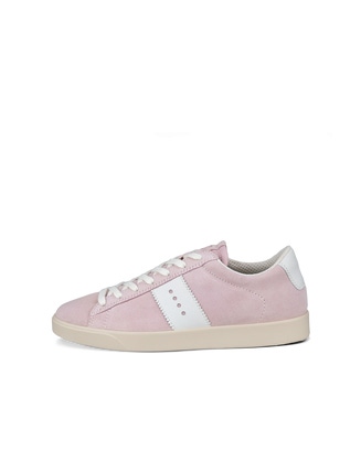 Women's ECCO® Street Lite Suede Sneaker - Pink - Outside