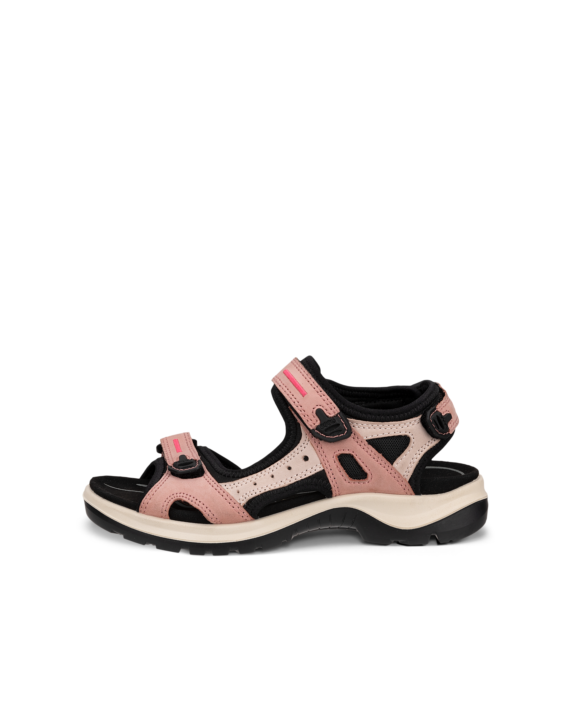 Women's ECCO® Offroad Yucatan Nubuck Walking Sandal - Pink - Outside