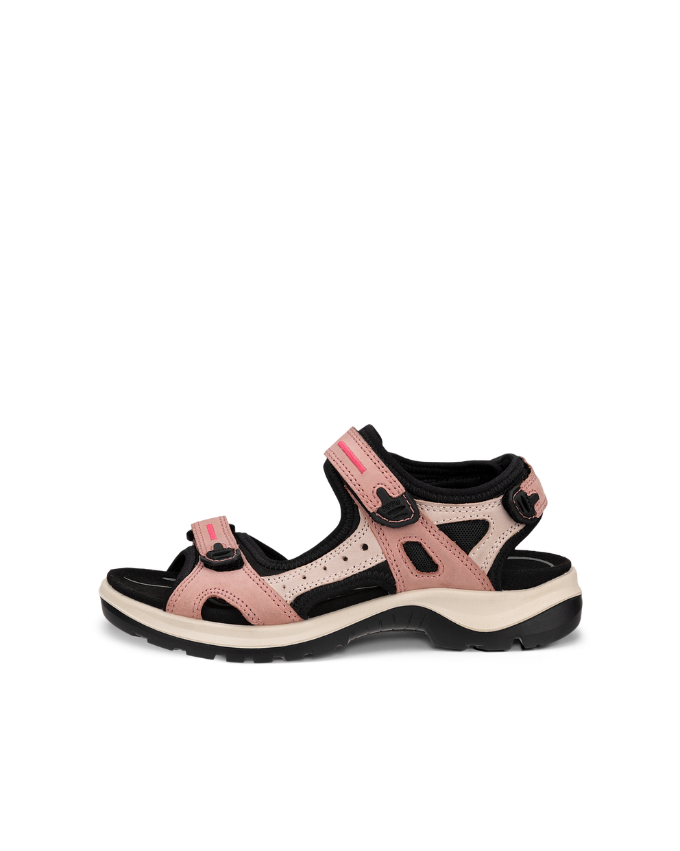 Women's ECCO® Offroad Yucatan Nubuck Walking Sandal - Pink - Outside