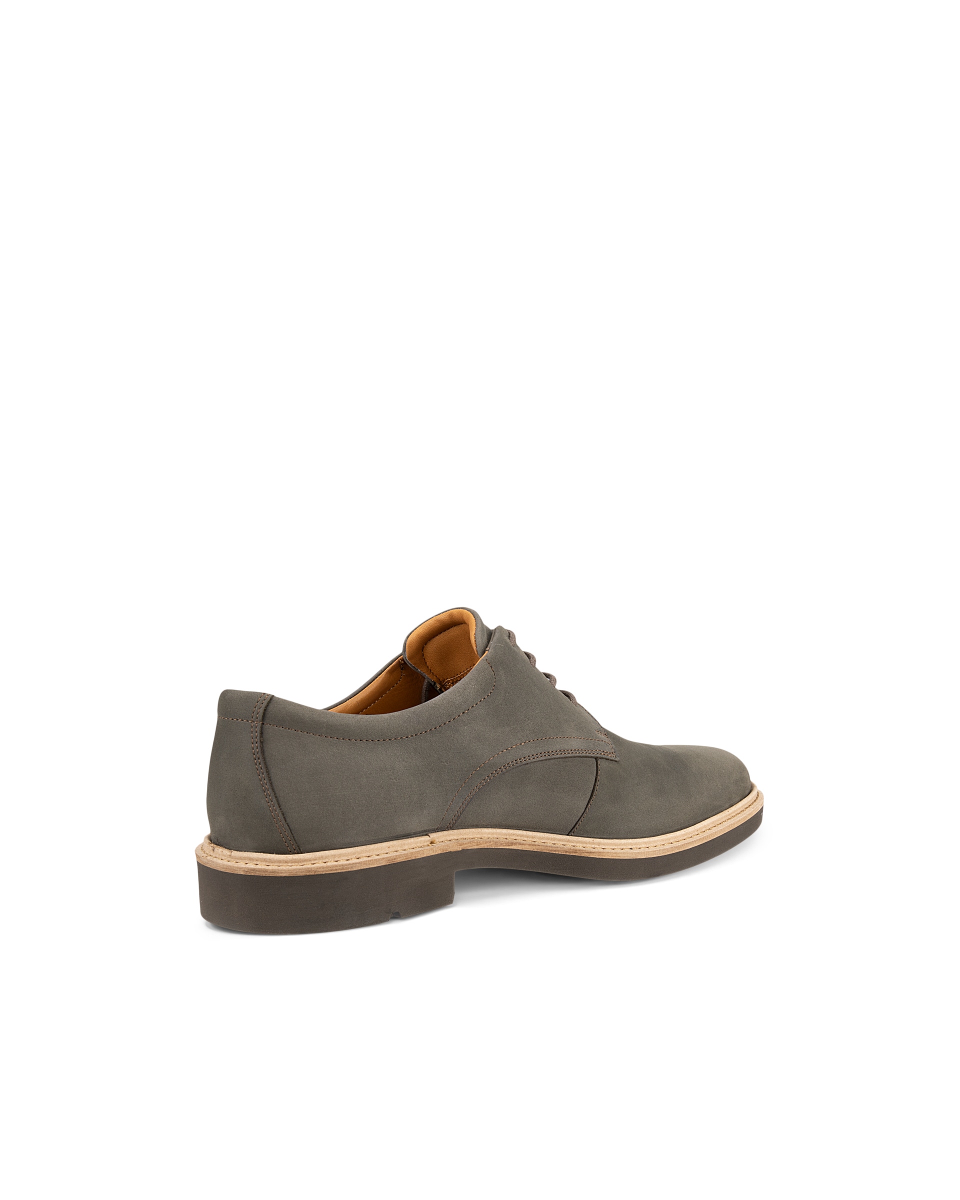 Men's ECCO® Metropole London Nubuck Derby Shoe - Grey - Back