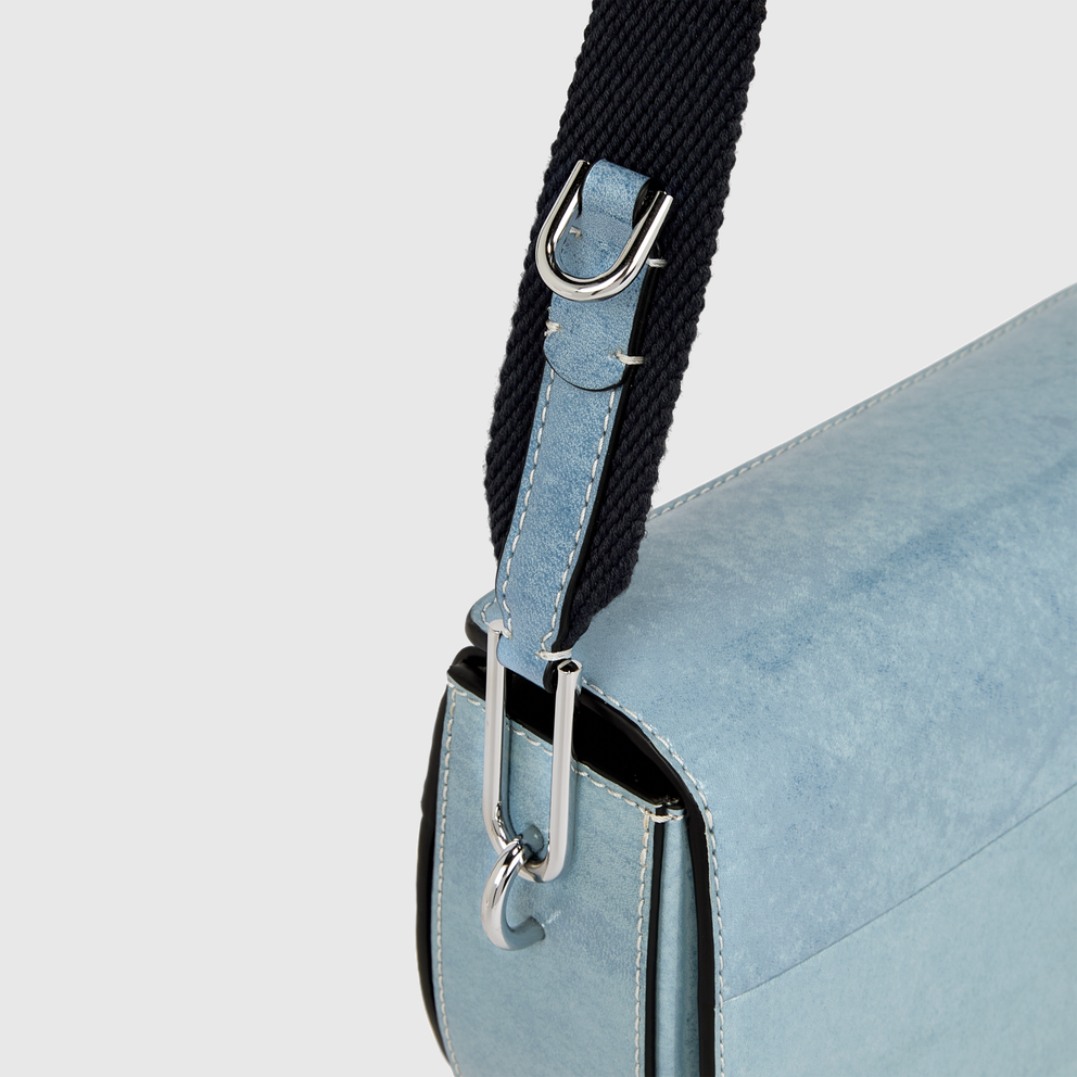 ECCO® Indigo Leather Saddle Bag - Blue - Detail-1