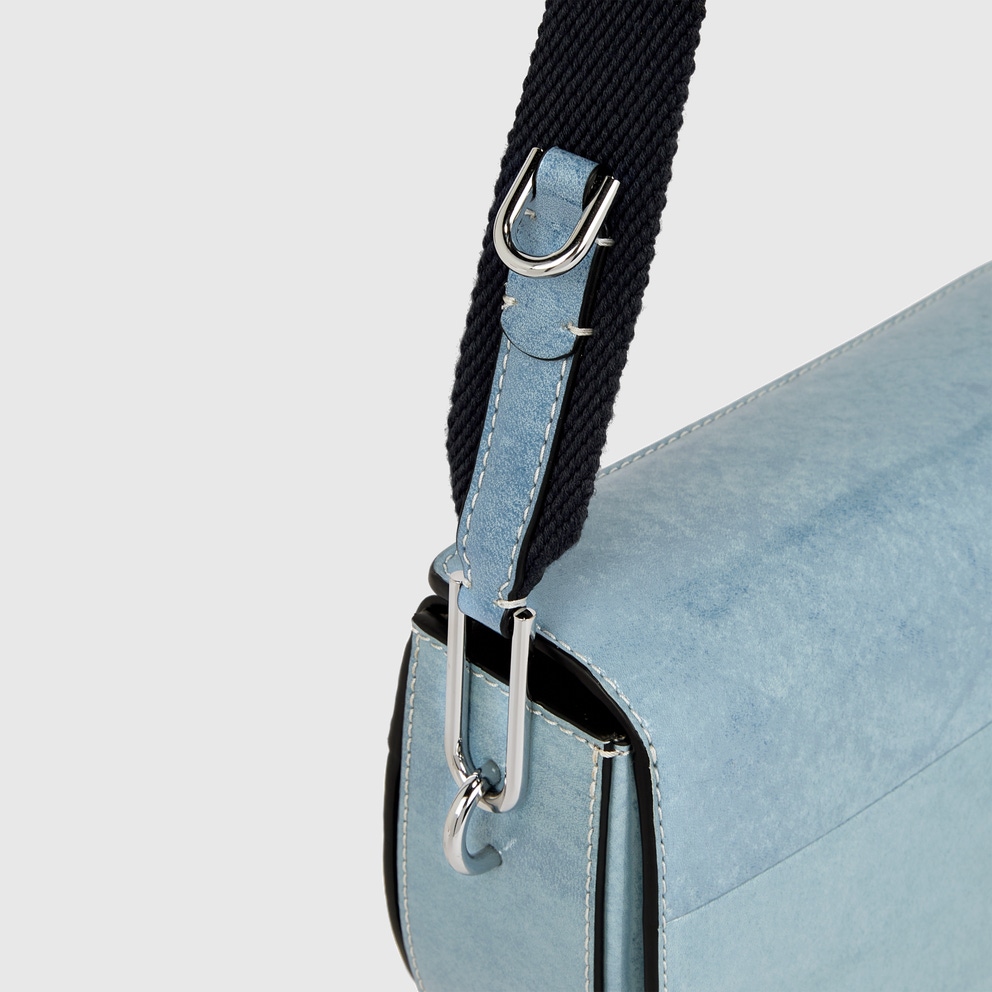 ECCO® Indigo Leather Saddle Bag - Blue - Detail-1