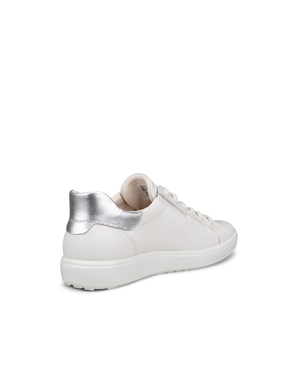 Women's ECCO® Soft 7 Leather Slip-In Sneaker - White - Back