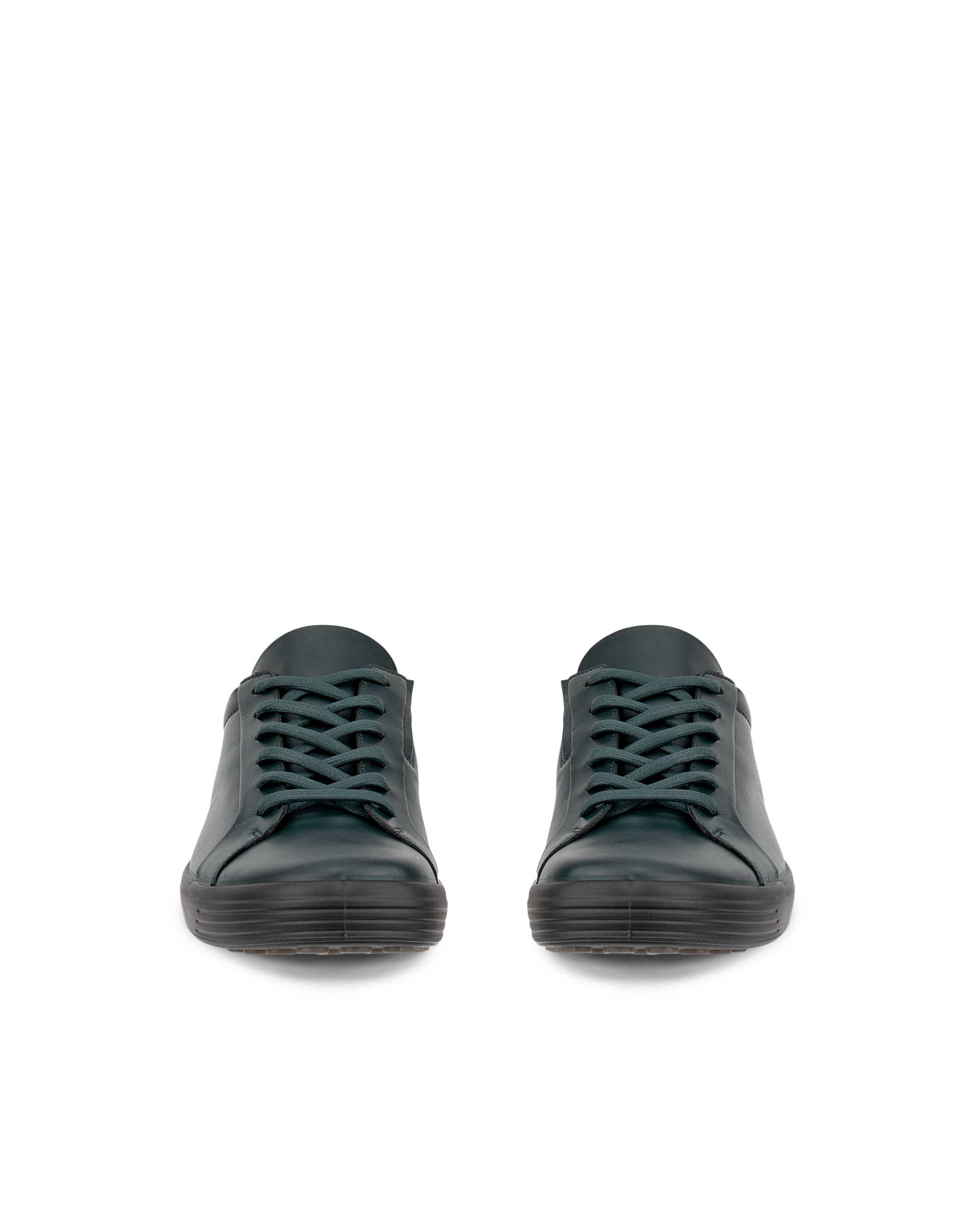 Men's ECCO® Soft 7 Leather Slip-In Sneaker - Green - Front pair