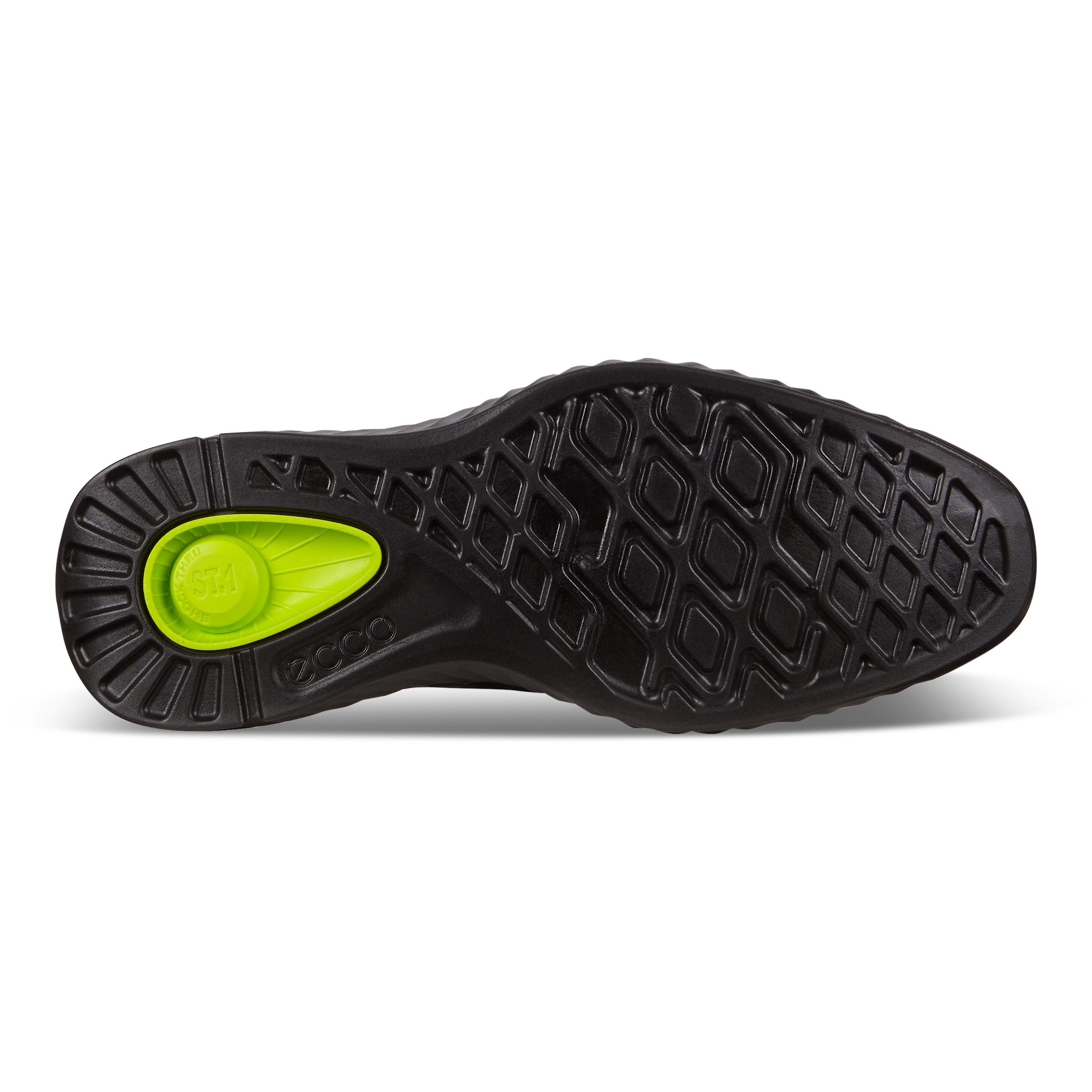 ECCO ST.1 Hybrid Lite メンズ レザーダービーシューズ - Black - Sole