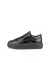 Women's ECCO® Street Platform Leather Sneaker - Black - Outside