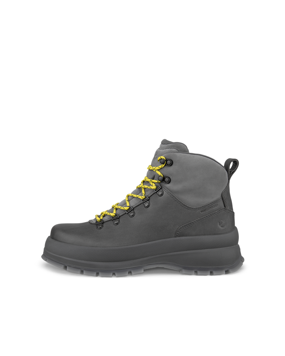 Botas de piel impermeable con cordones ECCO® Track 30 para hombre - Gris - Outside