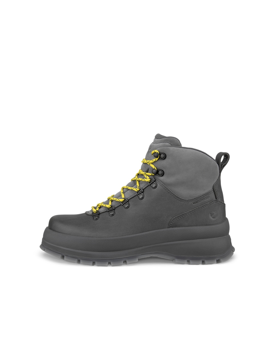 Botas de piel impermeable con cordones ECCO Track 30 para hombre Gris