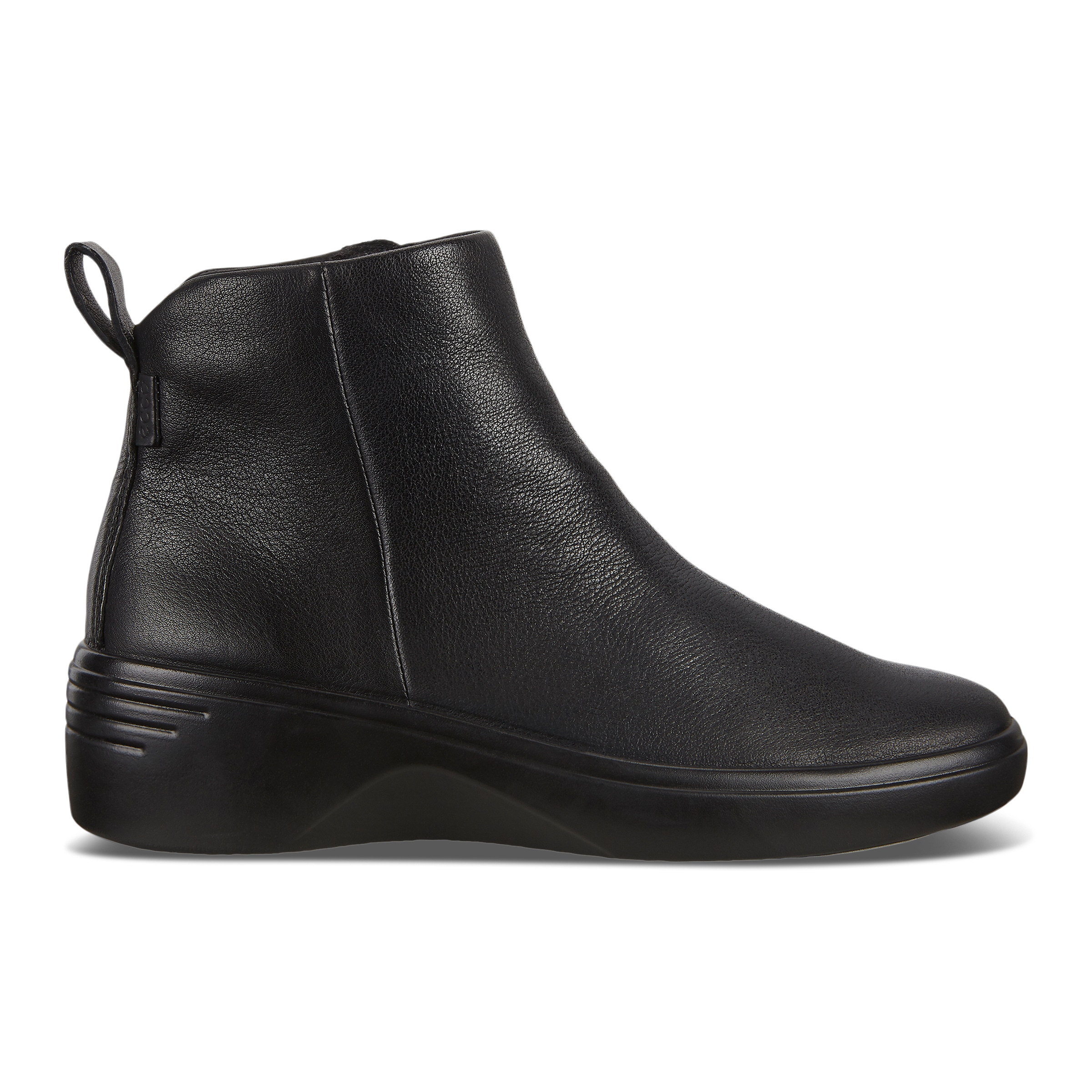 ECCO Women's Soft 7 Wedge Boots - Black - Outside
