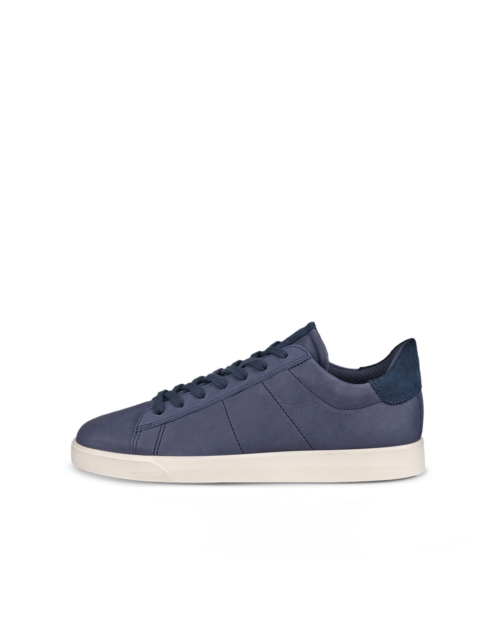 Men's ECCO® Street Lite Leather Sneaker - Blue - Outside