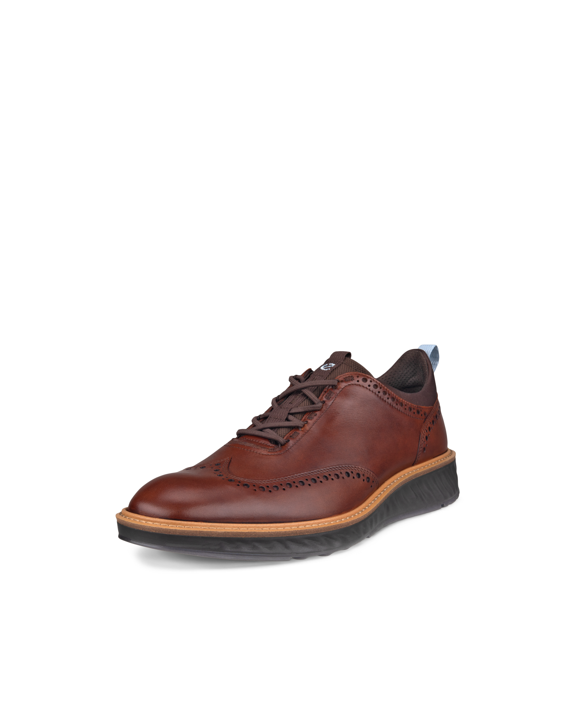 Men's ECCO® ST.1 Hybrid Leather Wingtip Derby Shoe - Brown - Main