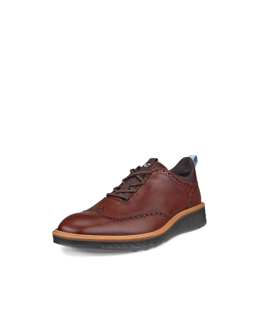 Men's ECCO® ST.1 Hybrid Leather Wingtip Derby Shoe - Brown - Main