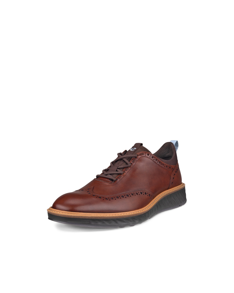 Men's ECCO® ST.1 Hybrid Leather Wingtip Derby Shoe - Brown - Main