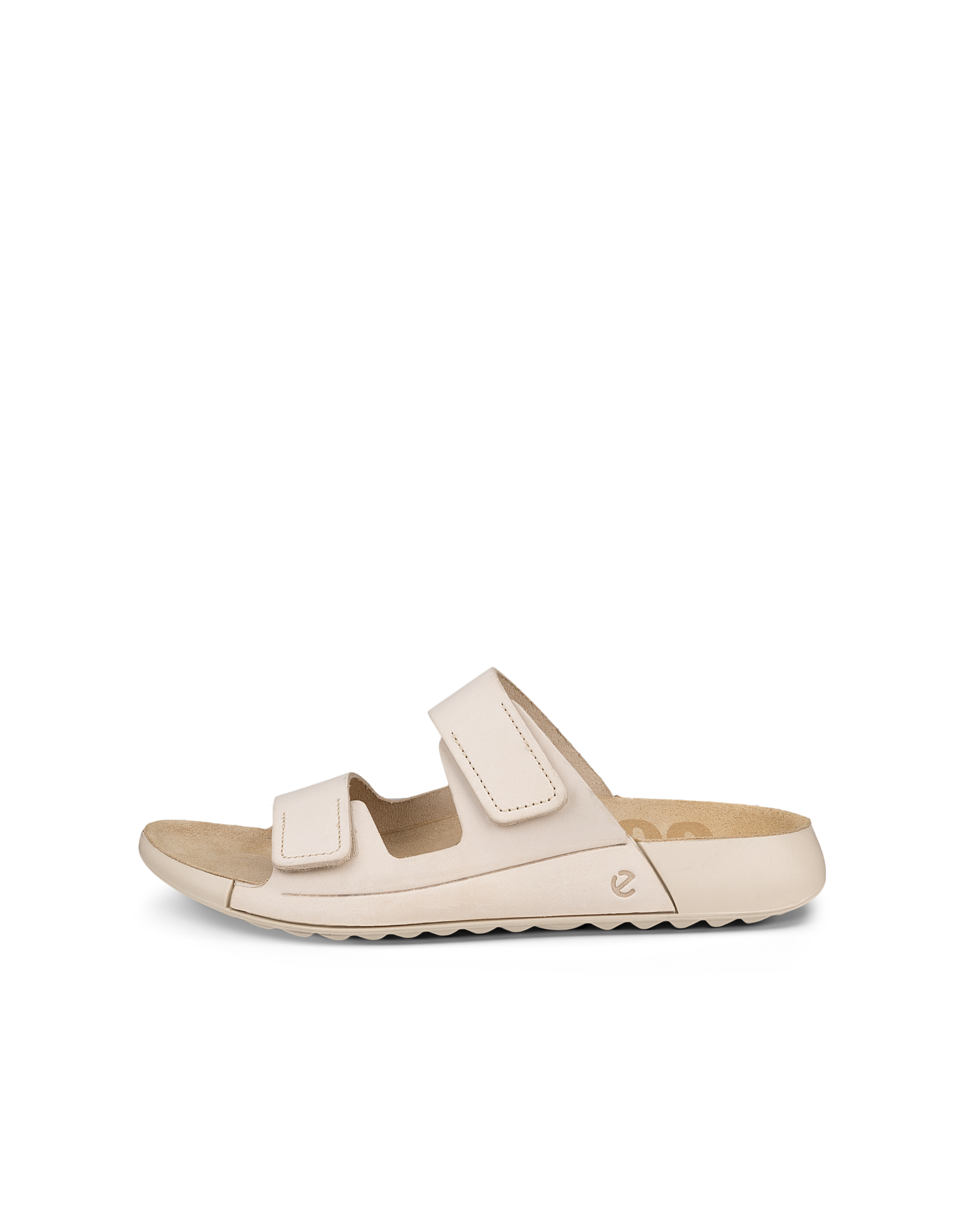 Women's ECCO® Cozmo Nubuck Two Strap Sandal - White - Outside