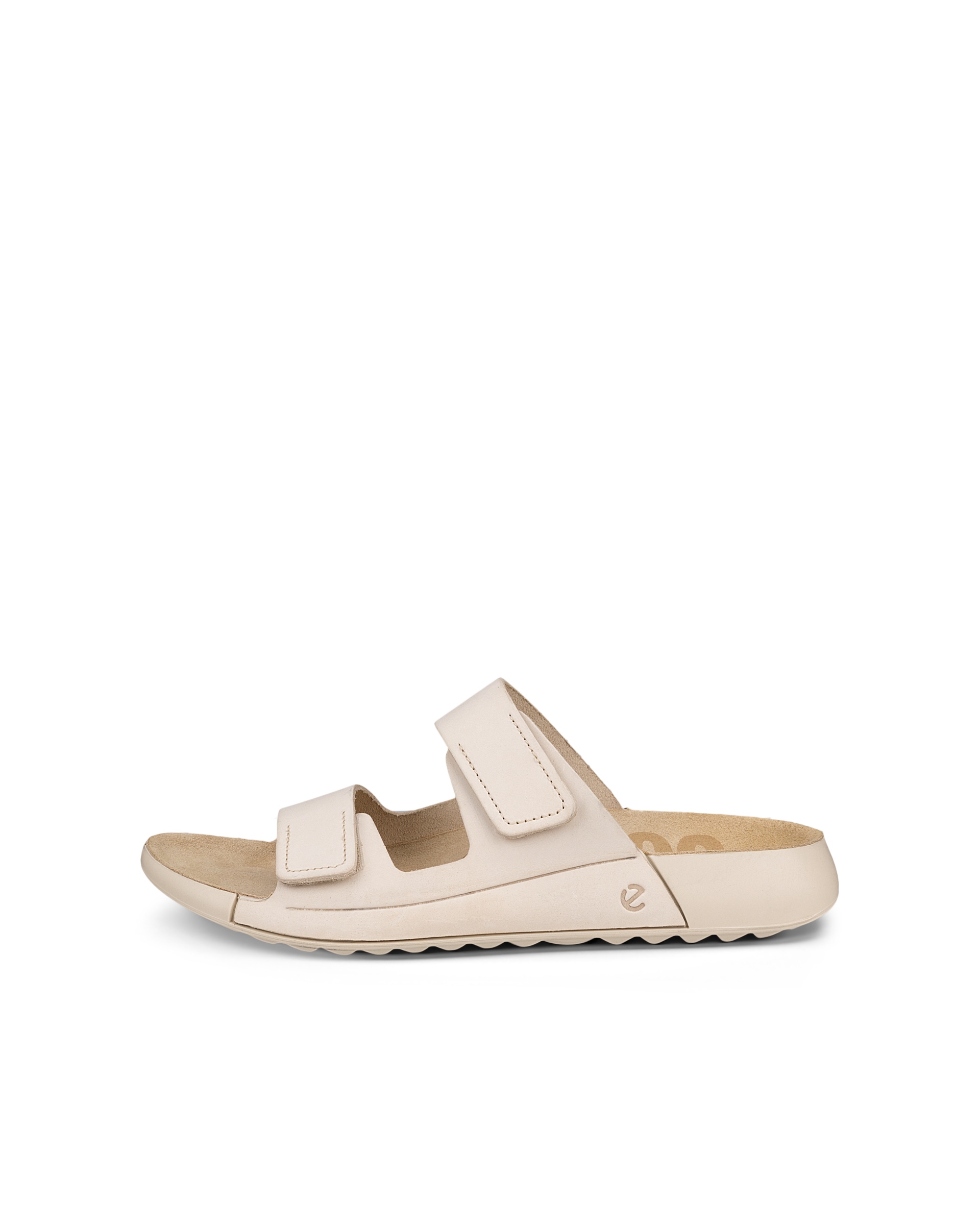 Women's ECCO® Cozmo Nubuck Two Strap Sandal - Brown - Outside