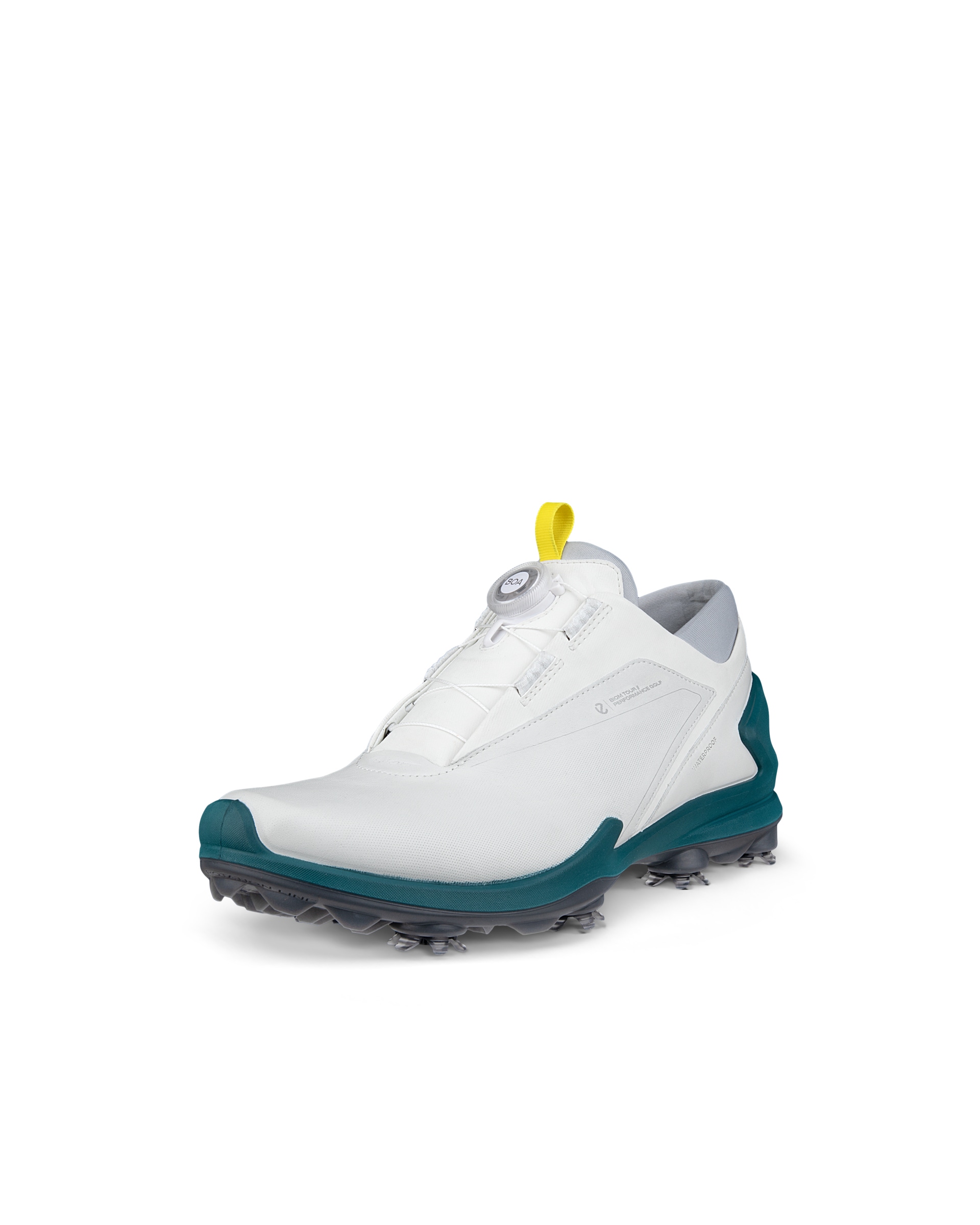 Men's ECCO® Golf Biom Tour Boa Leather Waterproof Spikes Shoe - White - Main