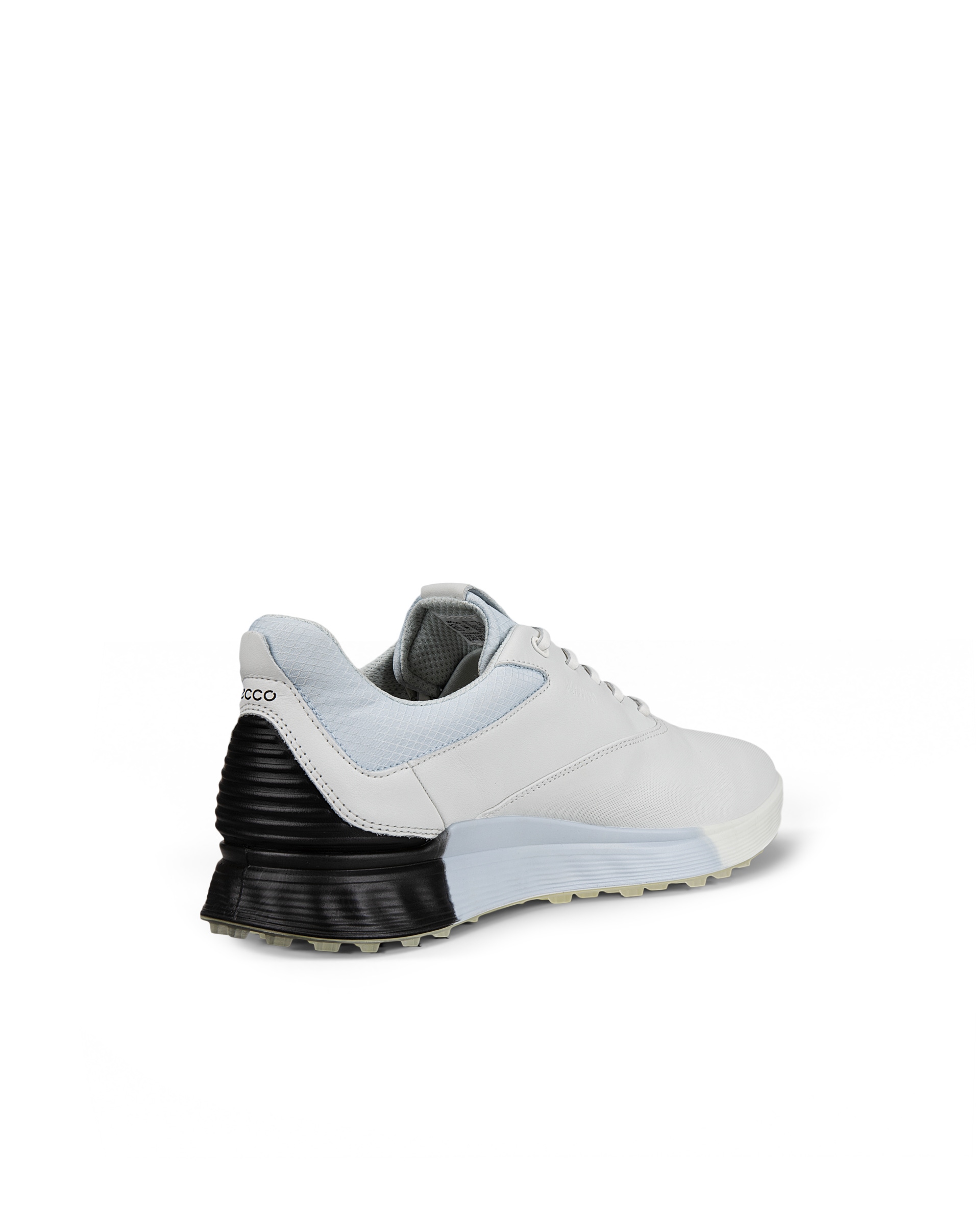 Men's ECCO® Golf S-Three Leather Gore-Tex Shoe - White - Back