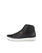 ECCO Women Soft 7 High Top Sneakers - Black - Outside