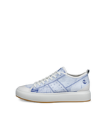 Men's ECCO® Street Ace Leather Sneaker - Blue - Outside