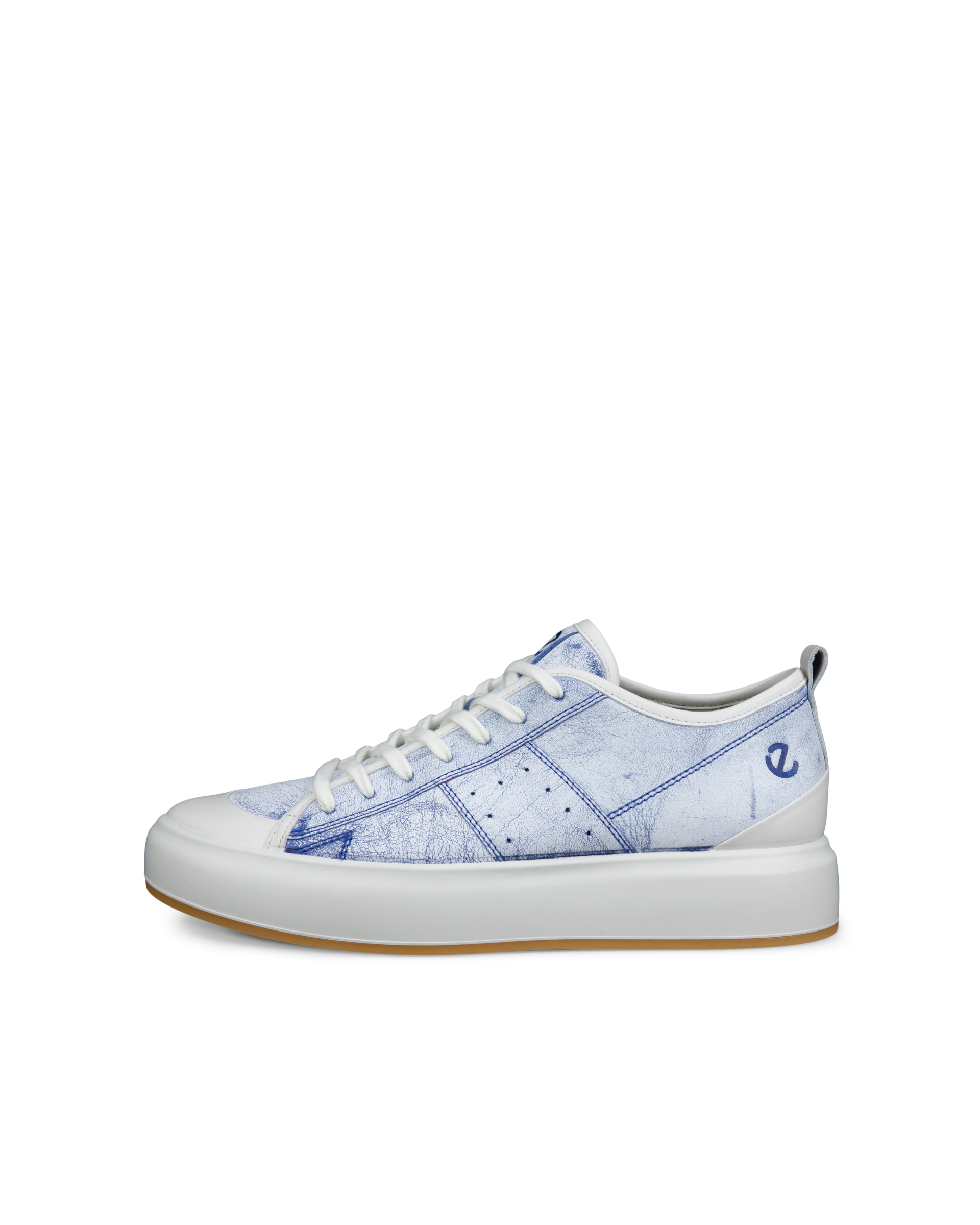 ECCO® Street Ace baskets en cuir pour homme - Bleu - Outside