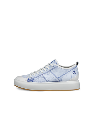 ECCO® Street Ace baskets en cuir pour homme - Bleu - Outside