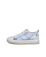 Men's ECCO® Street Ace Leather Sneaker - Blue - Outside