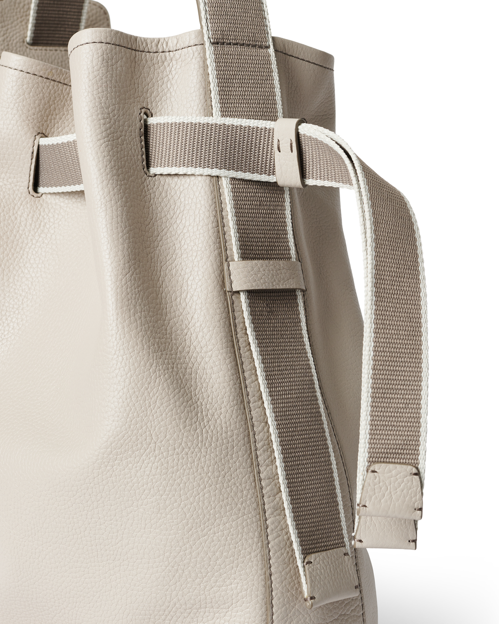 ECCO® Sail L Pebbled Leather Hobo Bag - Beige - Detail-1