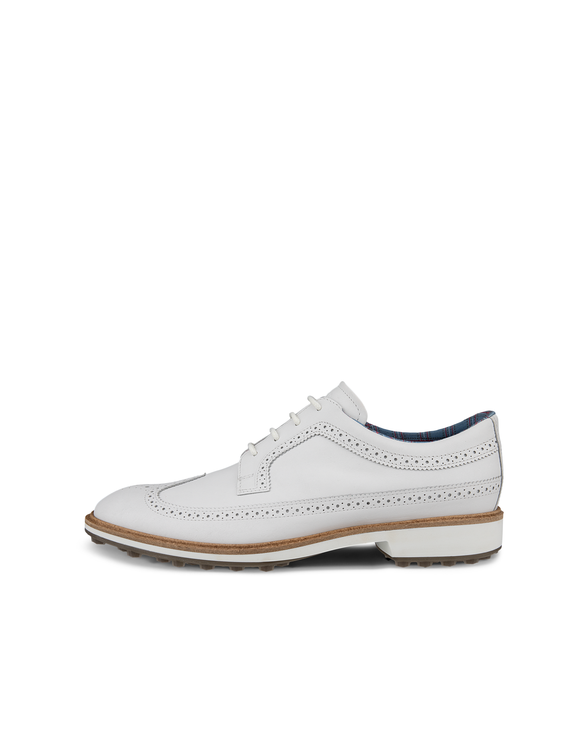 Men's ECCO® Golf Classic  Hybrid (Kiltie Edition) Leather Shoe - White - Outside