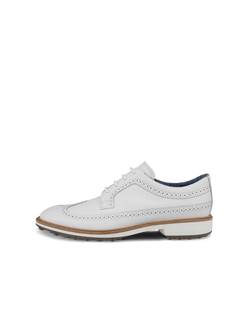 Men's ECCO® Golf Classic  Hybrid (Kiltie Edition) Leather Shoe - White - Outside