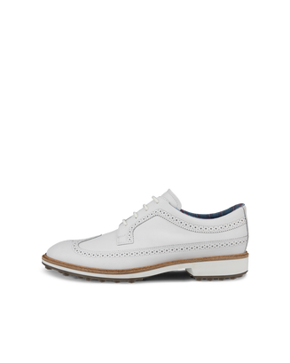 Men's ECCO® Golf Classic Hybrid (Kiltie Edition) Leather Golf Shoe - White - Outside