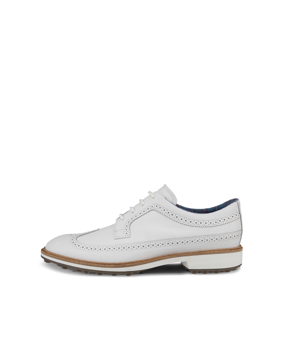 Men's ECCO® Golf Classic Hybrid (Kiltie Edition) Leather Shoe - White - Outside