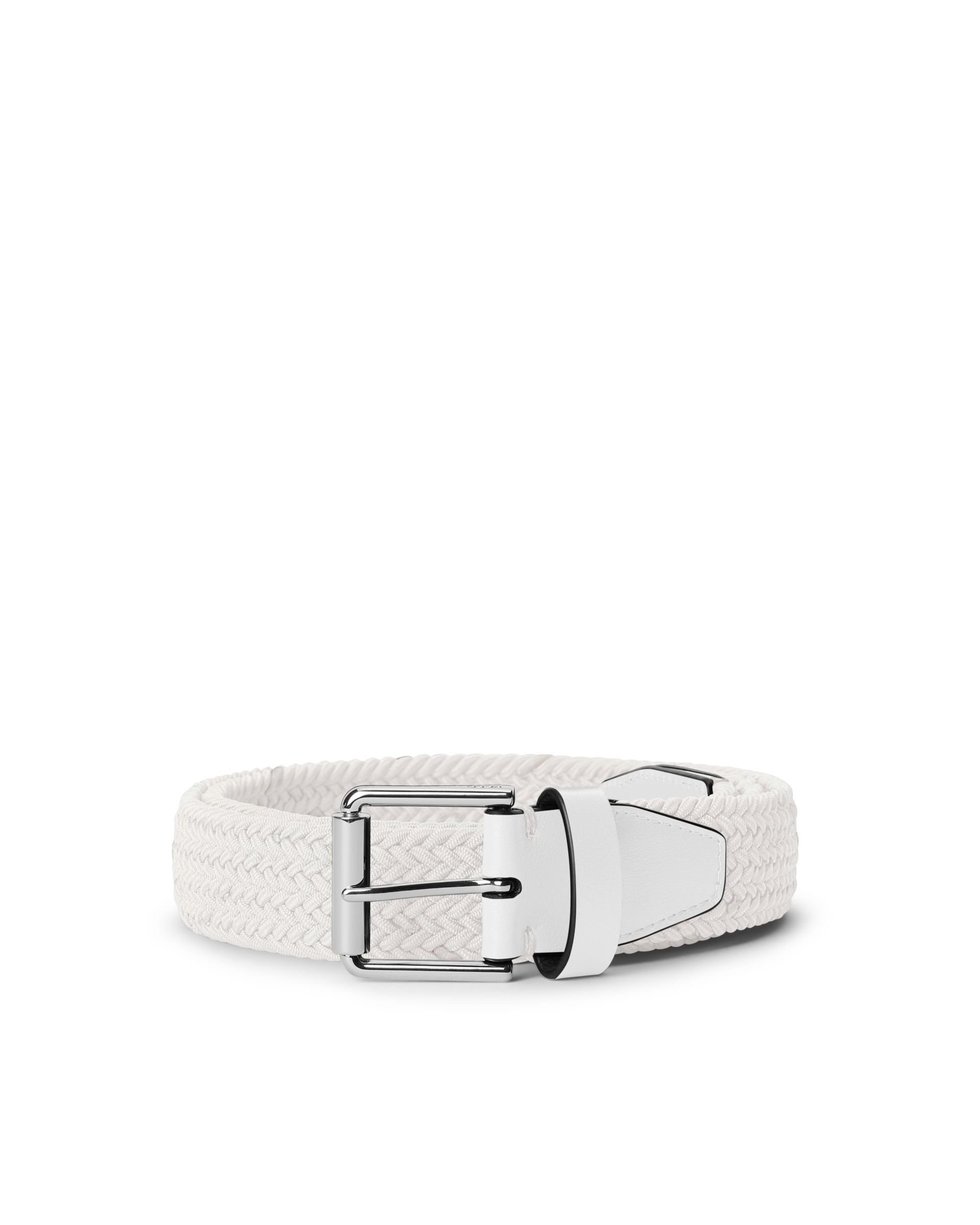 ECCO GOLF BRAIDED BELT - White - Birdeye