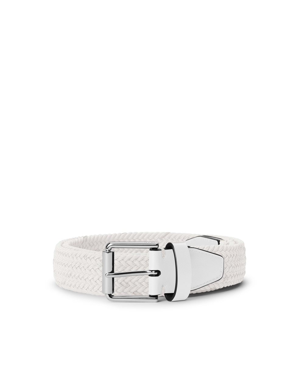 ECCO GOLF BRAIDED BELT - White - Birdeye