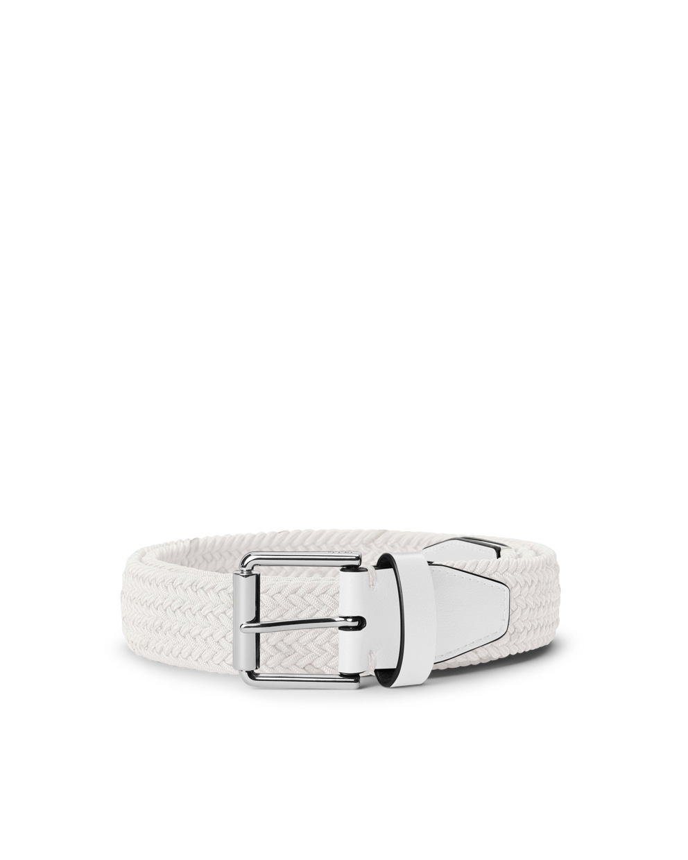 ECCO GOLF BRAIDED BELT - White - Birdeye