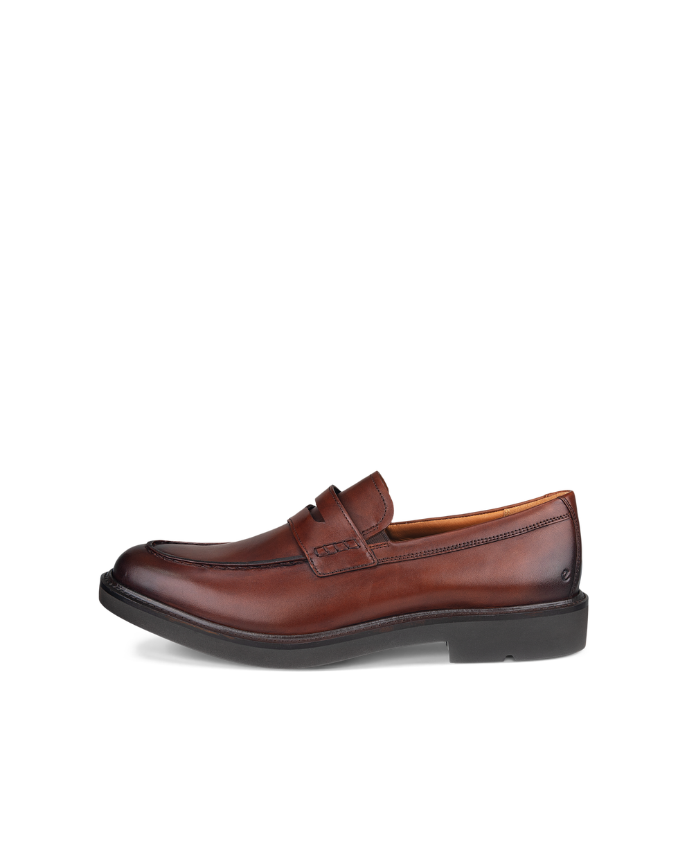 Men's ECCO® Metropole London Leather Moc-Toe Shoe - Brown - Outside