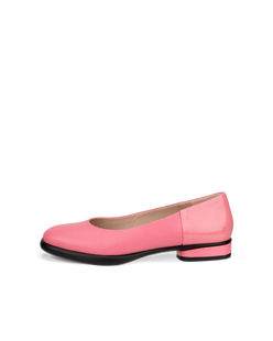 Women's ECCO® Sculpted LX Leather Ballerina - Pink - Outside