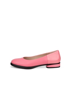 Women's ECCO® Sculpted LX Leather Ballerina - Pink - Outside