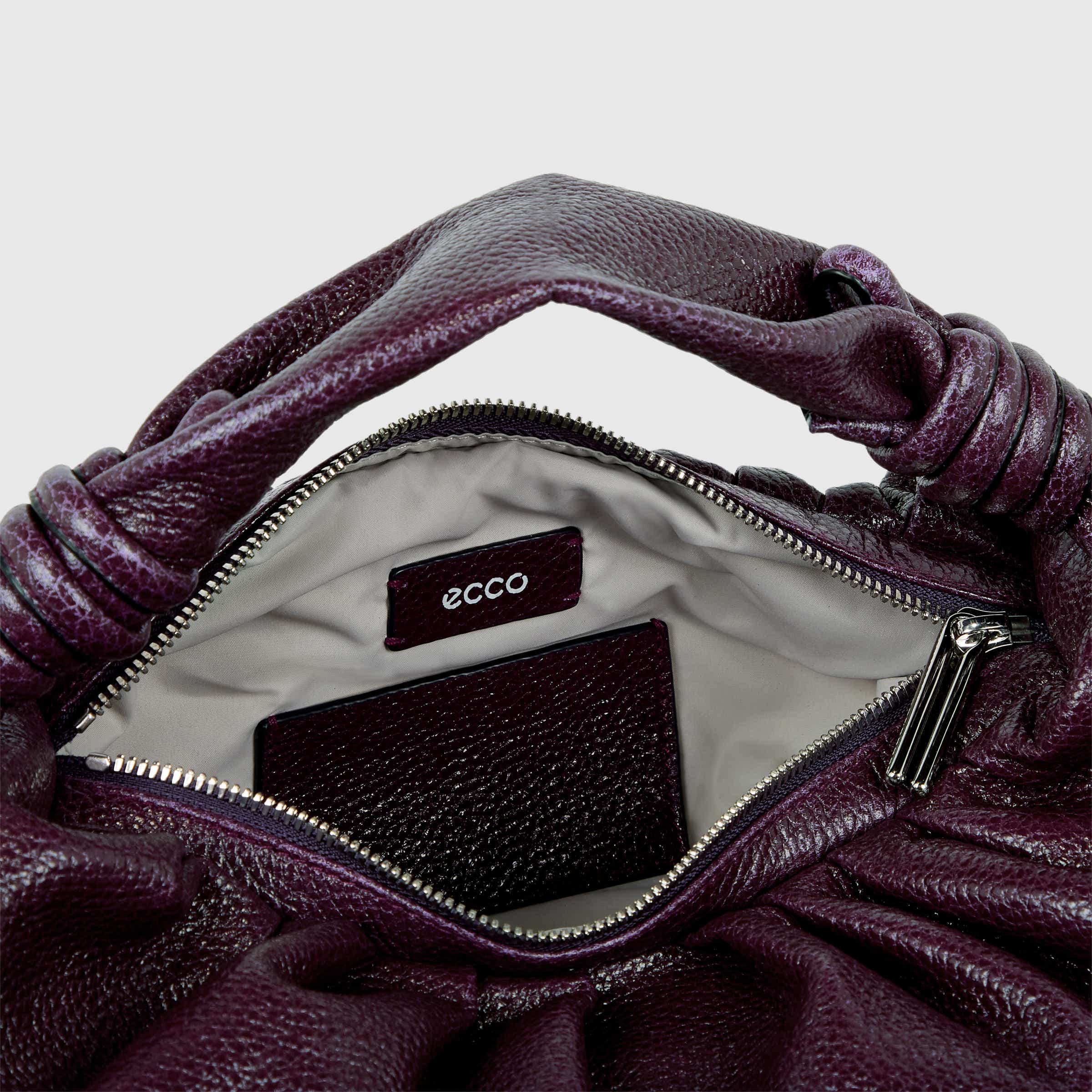 ECCO Scrunch Compact レザーホーボーバッグ - パープル - Inside