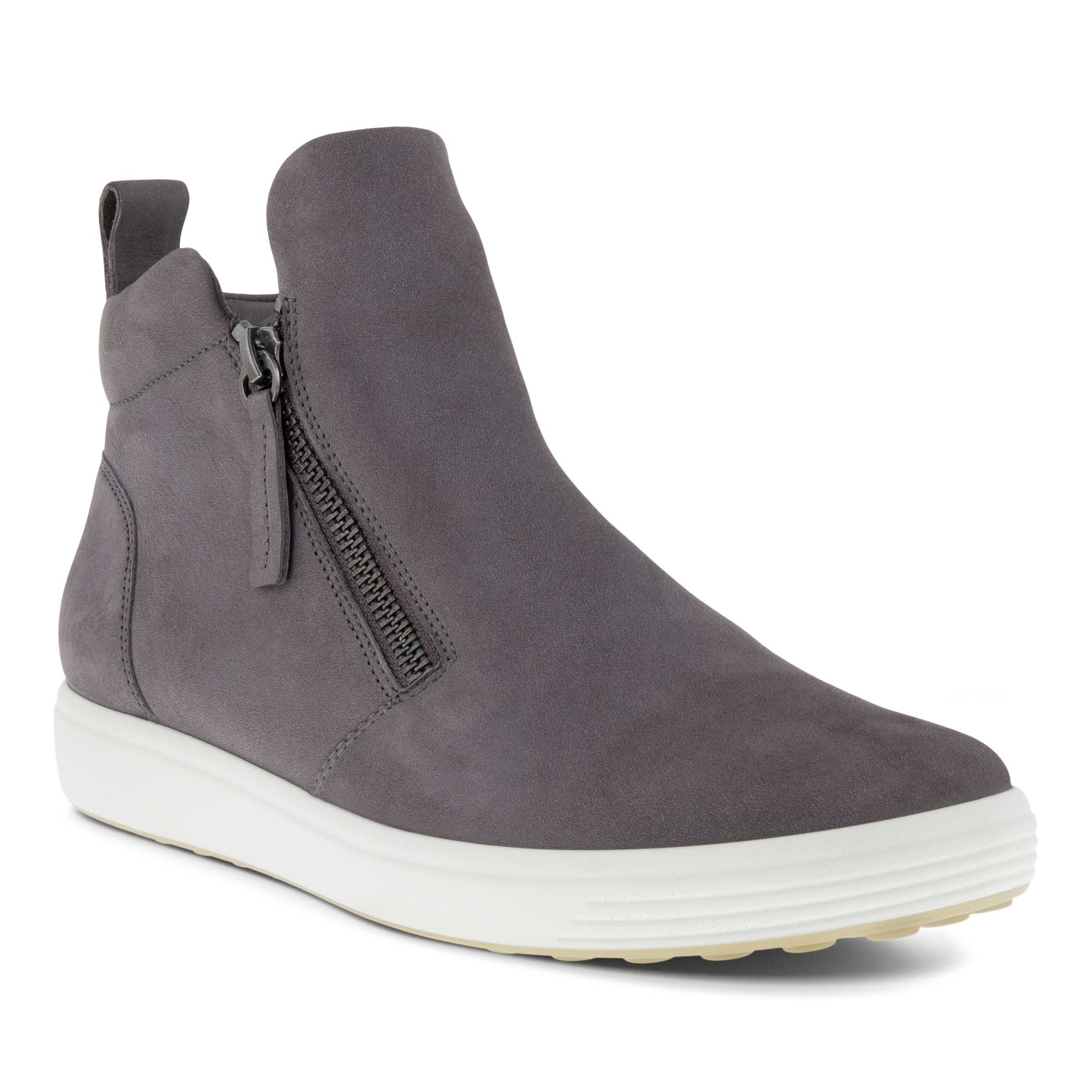 ECCO Soft 7 Women's Zipped Ankle Boot - Grey - Main
