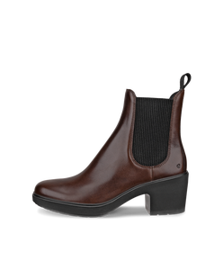 Women's ECCO® Metropole Zurich Leather Chelsea Boot - Brown - Outside