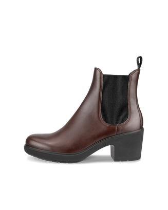 Women's ECCO® Metropole Zurich Leather Chelsea Boot - Brown - Outside