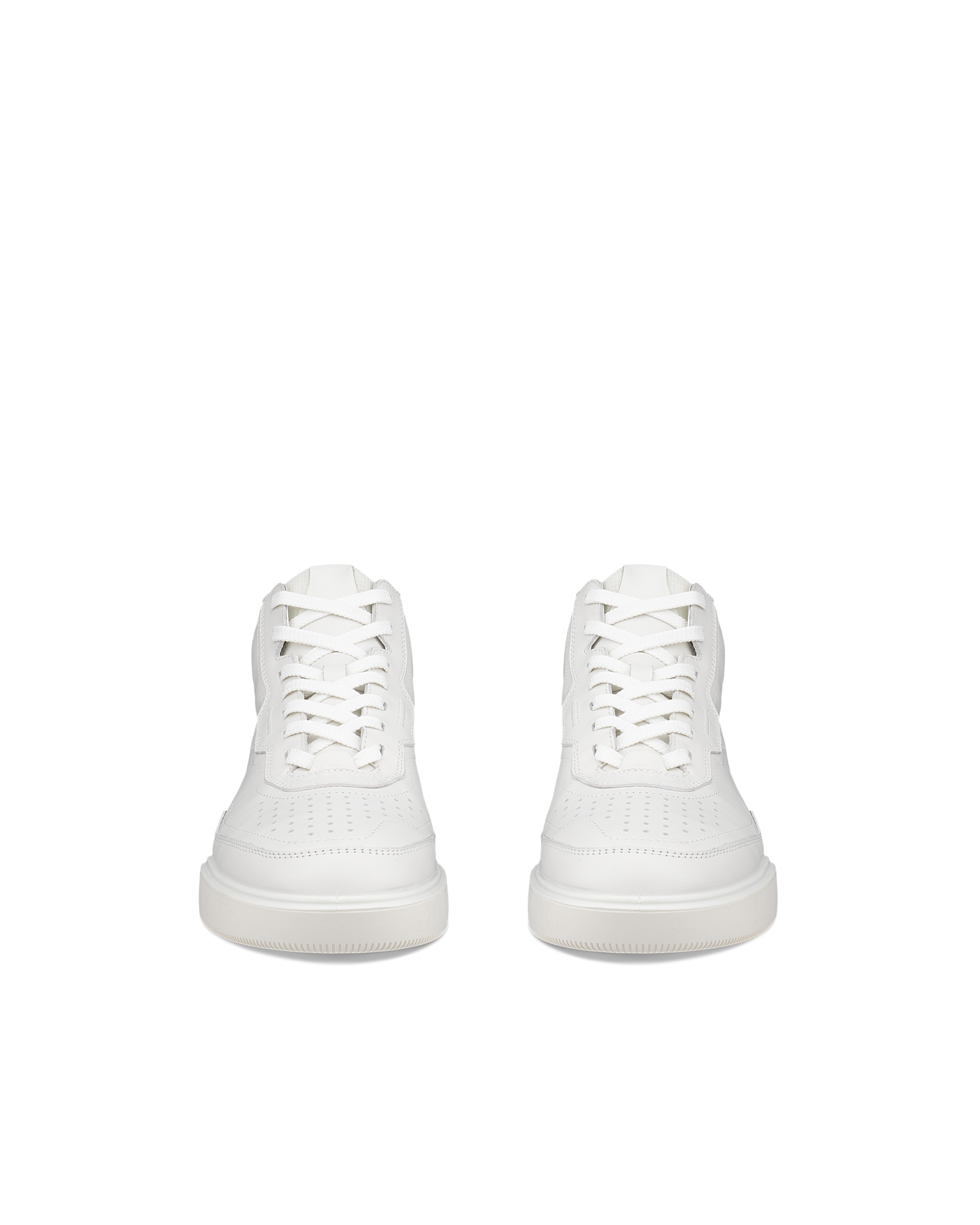Dámske členkové kožené tenisky ECCO® STREET COURT - Biela - Front pair